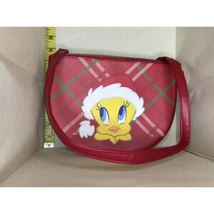 SHEIN Looney Tunes Tweety Bird Zippered Red Purse